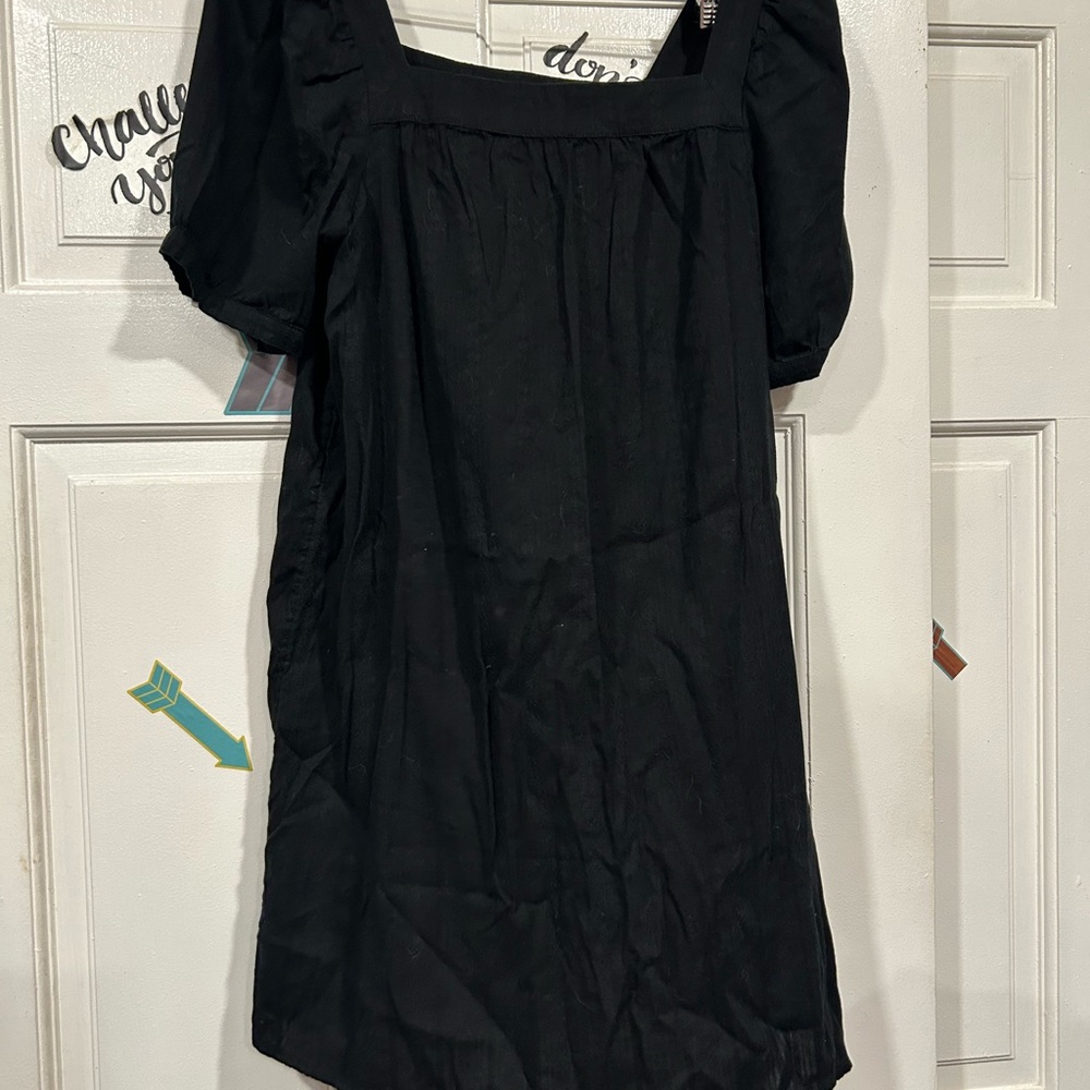 Old Navy Black Mini Dress with Square Neck
